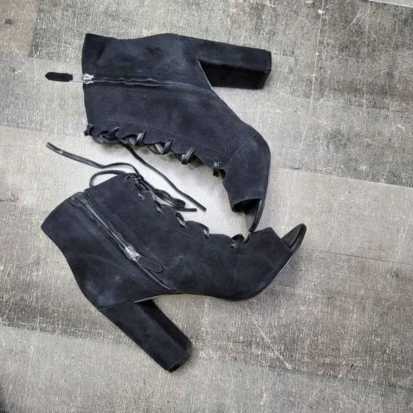 Sam Edelman Open Toe High Heels Black 8.5 - Picture 1 of 5